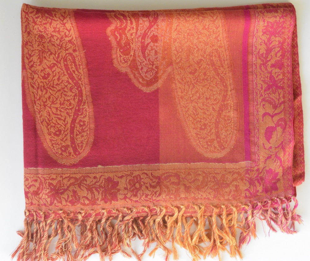 Handwoven Paisley Jamavar one of a kind limited edition designer Shawl